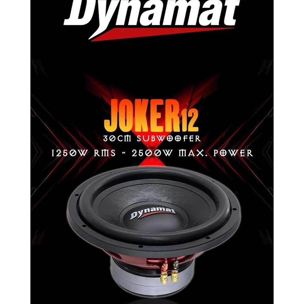 Dynamat JOKER-12 30 Cm 1250 Rms 2500 Watt Oto Subwoofer