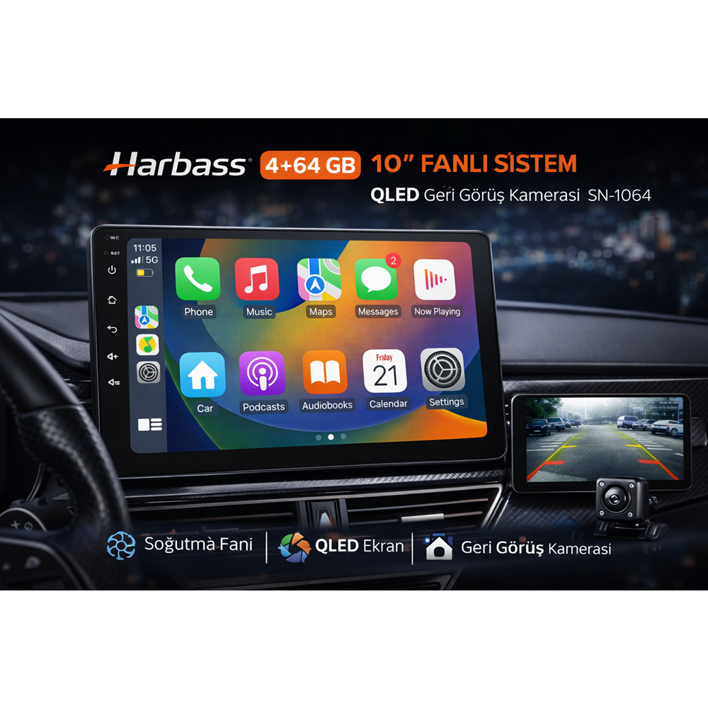 SN-1064 10INCH MULTIMEDYA 4+64GB/FAN/QLED/HIZLI İŞLEMCİ