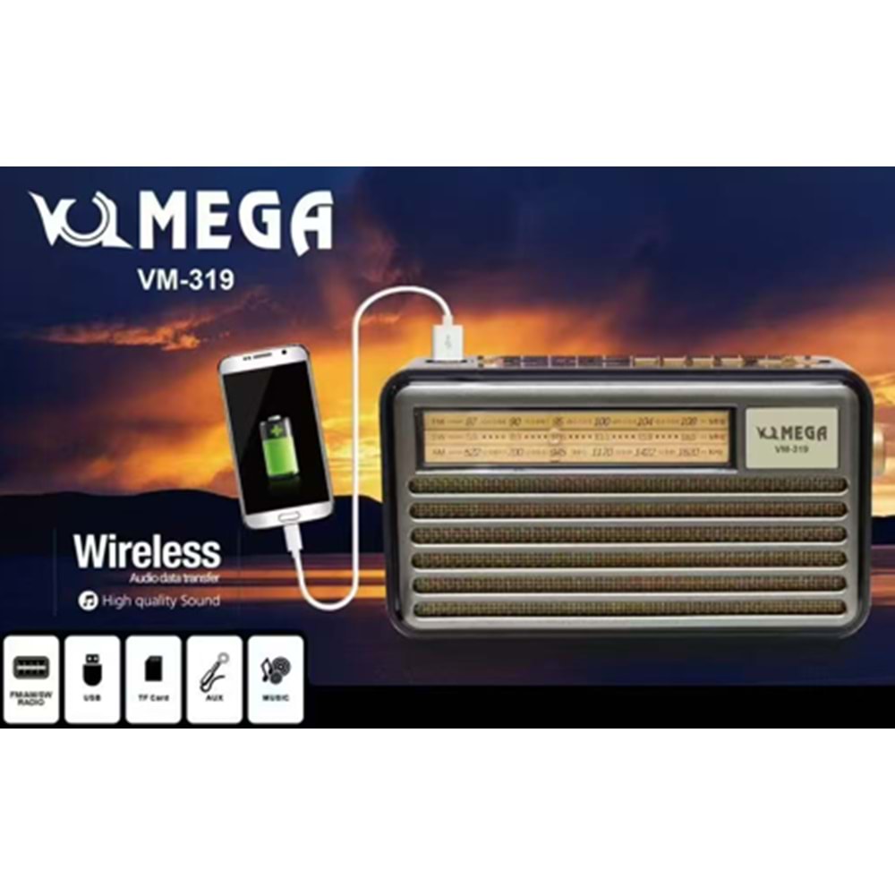Nostaljik Radyo,Bluetooth Şarjlı