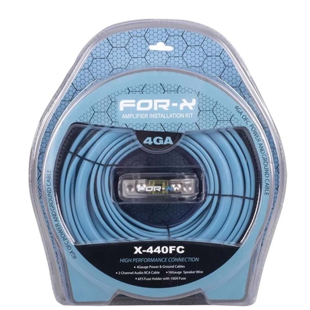 For-x X-44OFC-%100 Bakır-4ga Kalın-Kaliteli-Profesyonel-Herşey Full Ofc Anfi Set Kablosu-Yeni Renk