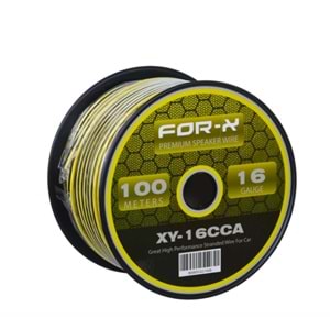 FOR-X 16 Ga 2X1,5 Hoparlör Kablosu 100-Mt Lik Top XY-16 CCA