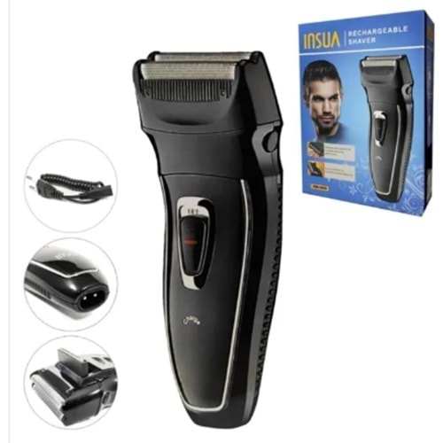 INSUA Hk-900 Sakal Sıfırlama Tıraş Makinesi Çift Başlıklı Şarjlı Sinek Kaydı Tıraş Traş Makinesi