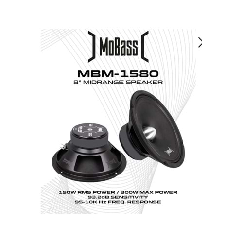 MOBASS MBM-1580 20 CM MIDRANGE 150 RMS
