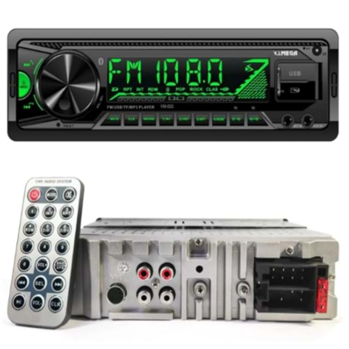 Oto Teyp 4x60w Bt/2xusb/sd/fm/aux 7 Renk Ekran Mobil Aplikasyon Rgb Ön Panel Vm-033