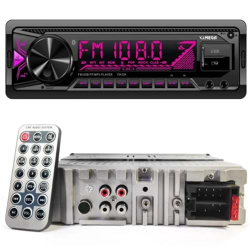Oto Teyp 4x60w Bt/2xusb/sd/fm/aux 7 Renk Ekran Mobil Aplikasyon Rgb Ön Panel 034