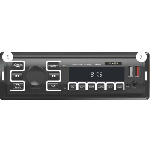 Çift Usb Girişli Bluetooth Oto Teyp Araba Teybi Radyo Sd Aux Teyp Amfi Çıkışlı Kumandalı 103