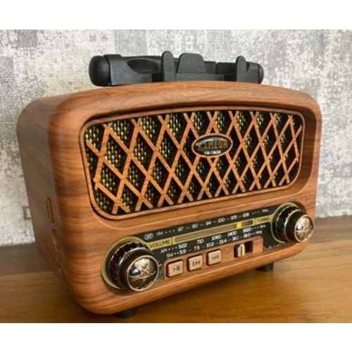 Eskitme Nostalji Tasarımlı Bluetoothlu Nostalji Radyo Fm-sd Kart-aux