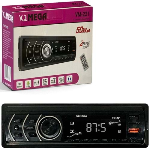 Oto Teyp 4X50 Watt Bluetooth 2xUsb Sd Fm Aux