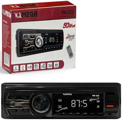 MEGA Oto Teyp 4X50 Watt Bluetooth 2xUsb Sd Fm Aux