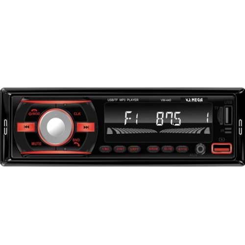 Çift Usb Girişli Bluetooth 4x60 W Rgp 7 Renl Ön Panel Oto Teyp Araba Teybi Amfi Cıkıslı