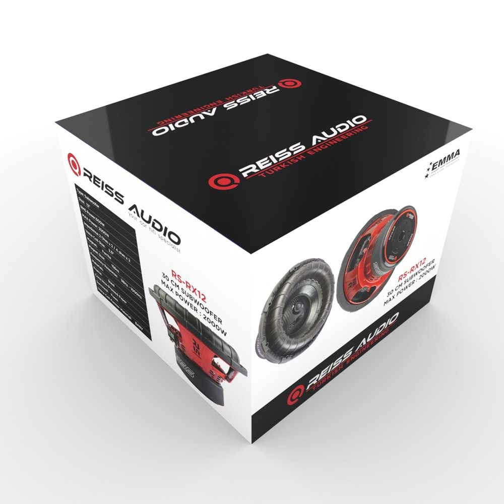 Rs-rx12 30 Cm Subwoofer Bas 2000 Watt Maximum Power
