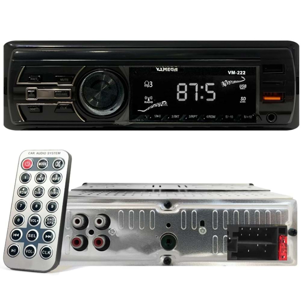 MEGA Oto Teyp 4X50 Watt Bluetooth 2xUsb Sd Fm Aux